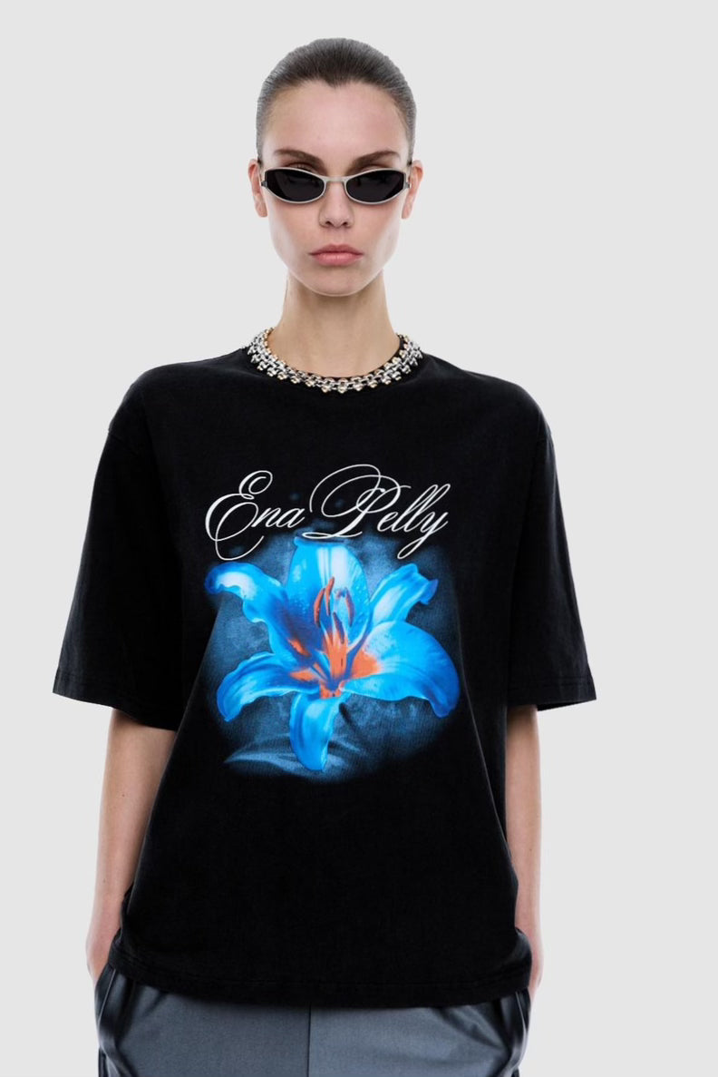 Ena Pelly Lily Tee | Washed Black