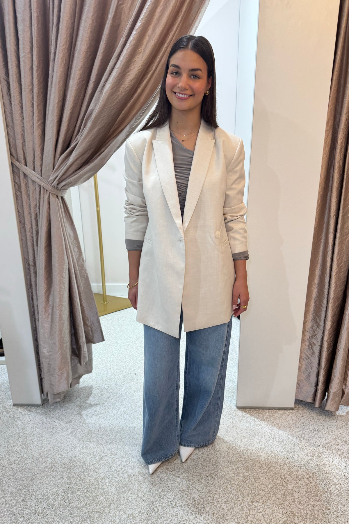 Shona Joy Asher Hourglass Blazer | White Swan