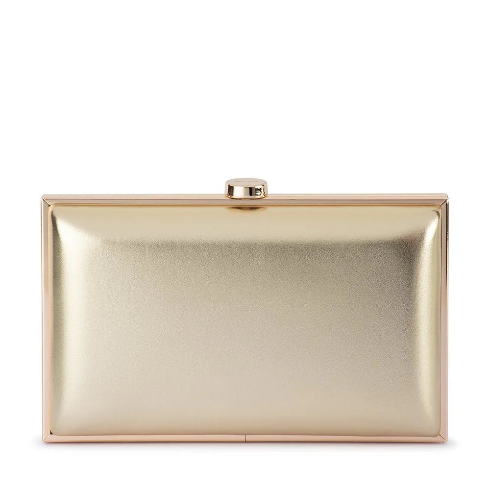 Olga Berg The Lucy Metallic Clutch | Gold