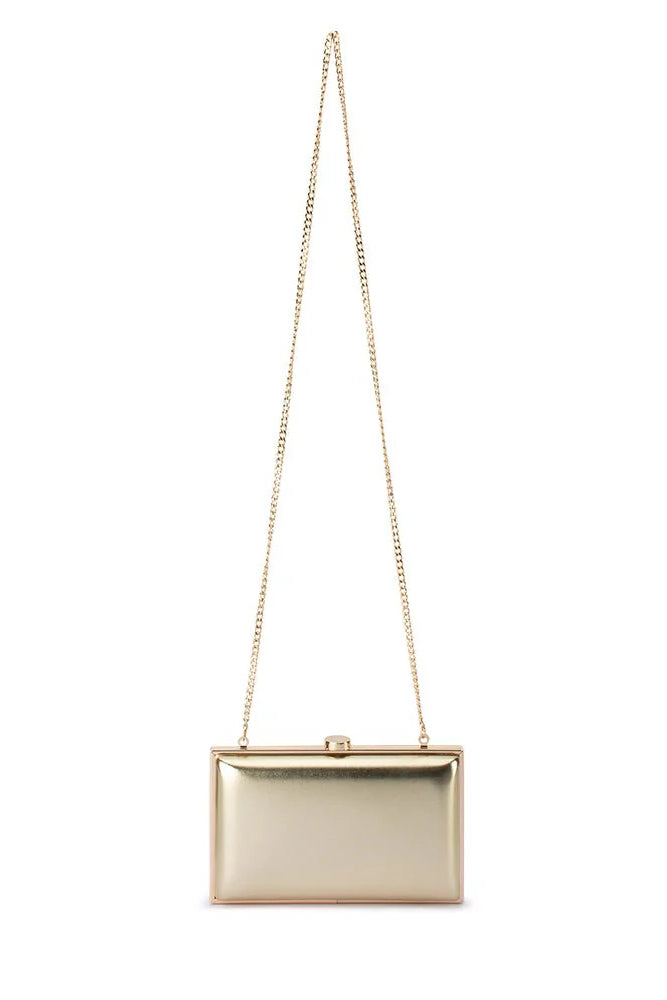 Olga Berg The Lucy Metallic Clutch | Gold