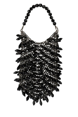 Olga Berg The Florence Chainmail Bag | Black