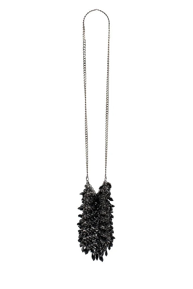 Olga Berg The Florence Chainmail Bag | Black