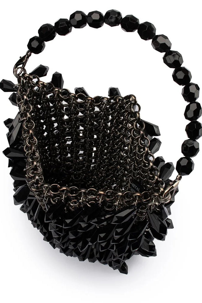Olga Berg The Florence Chainmail Bag | Black