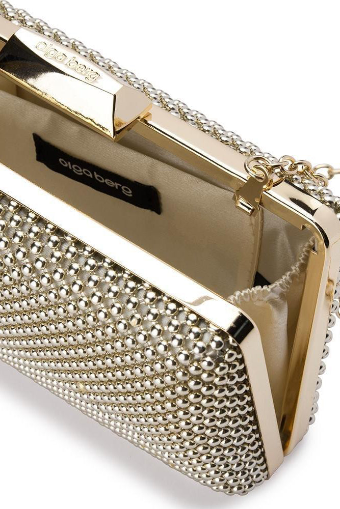 Olga Berg Natasha Ball Mesh Pod | Light Gold