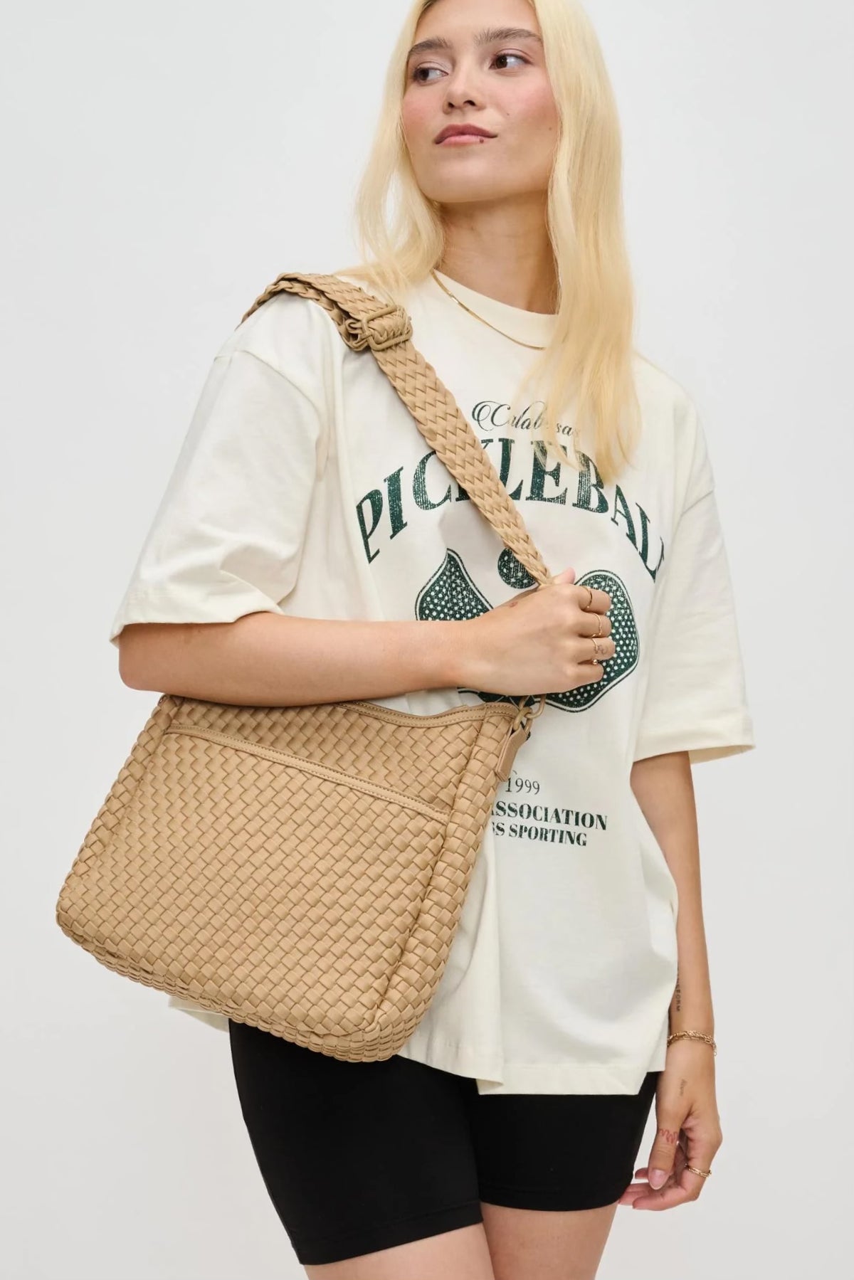 Sol And Selene Kismet Bag Woven Neoprene | Nude