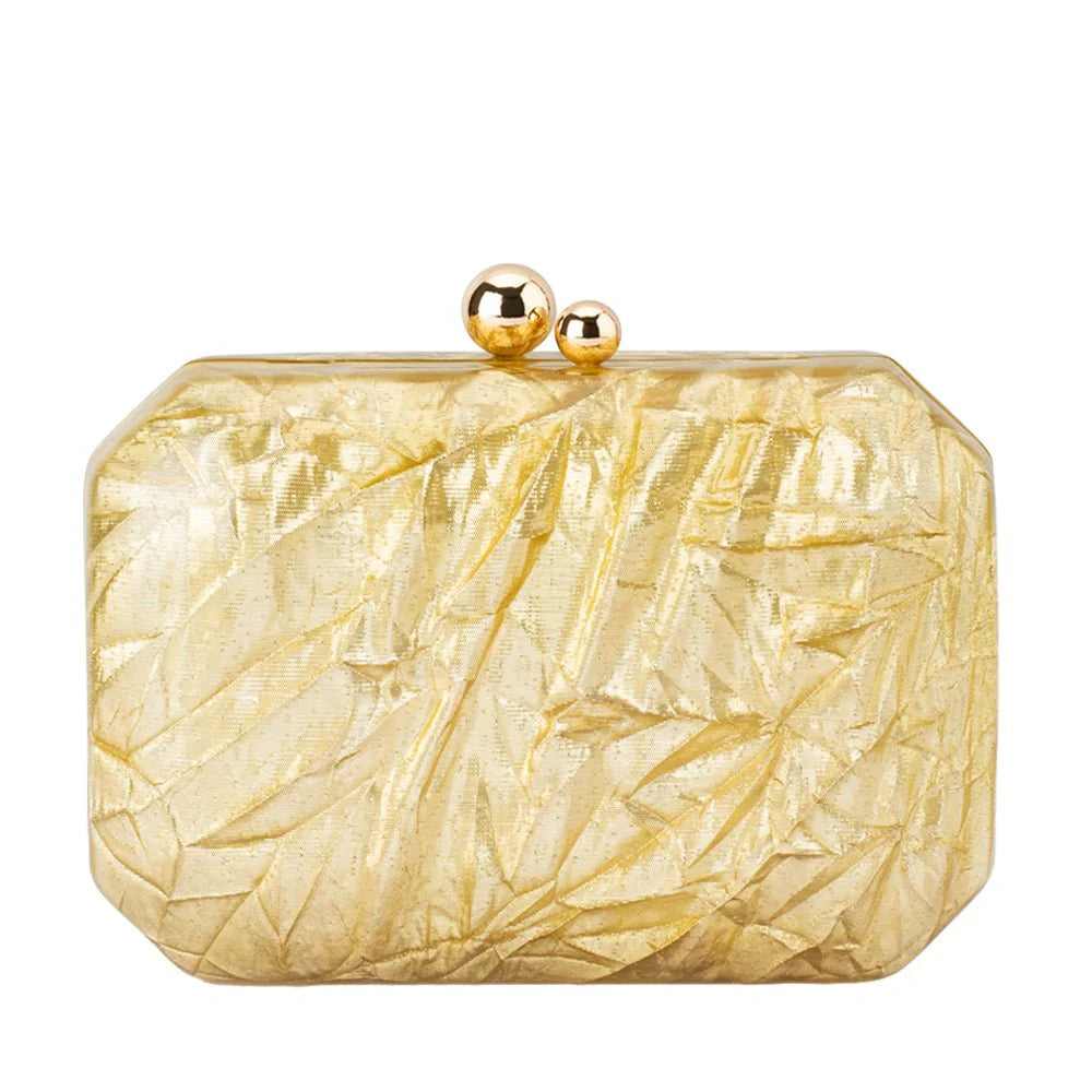 Olga Berg The Mateo Metallic Clutch | Gold
