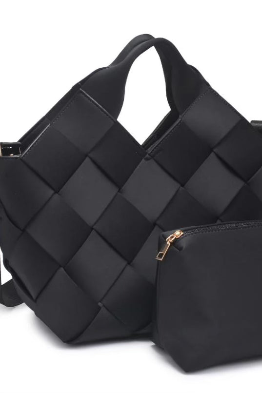 Sol And Selene Resilience Woven Neoprene Bag | Black