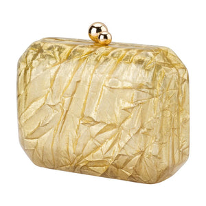 Olga Berg The Mateo Metallic Clutch | Gold