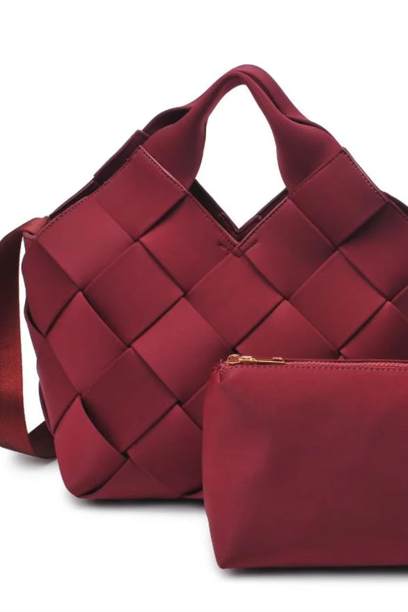 Sol And Selene Resilience Woven Neoprene Bag | Wine