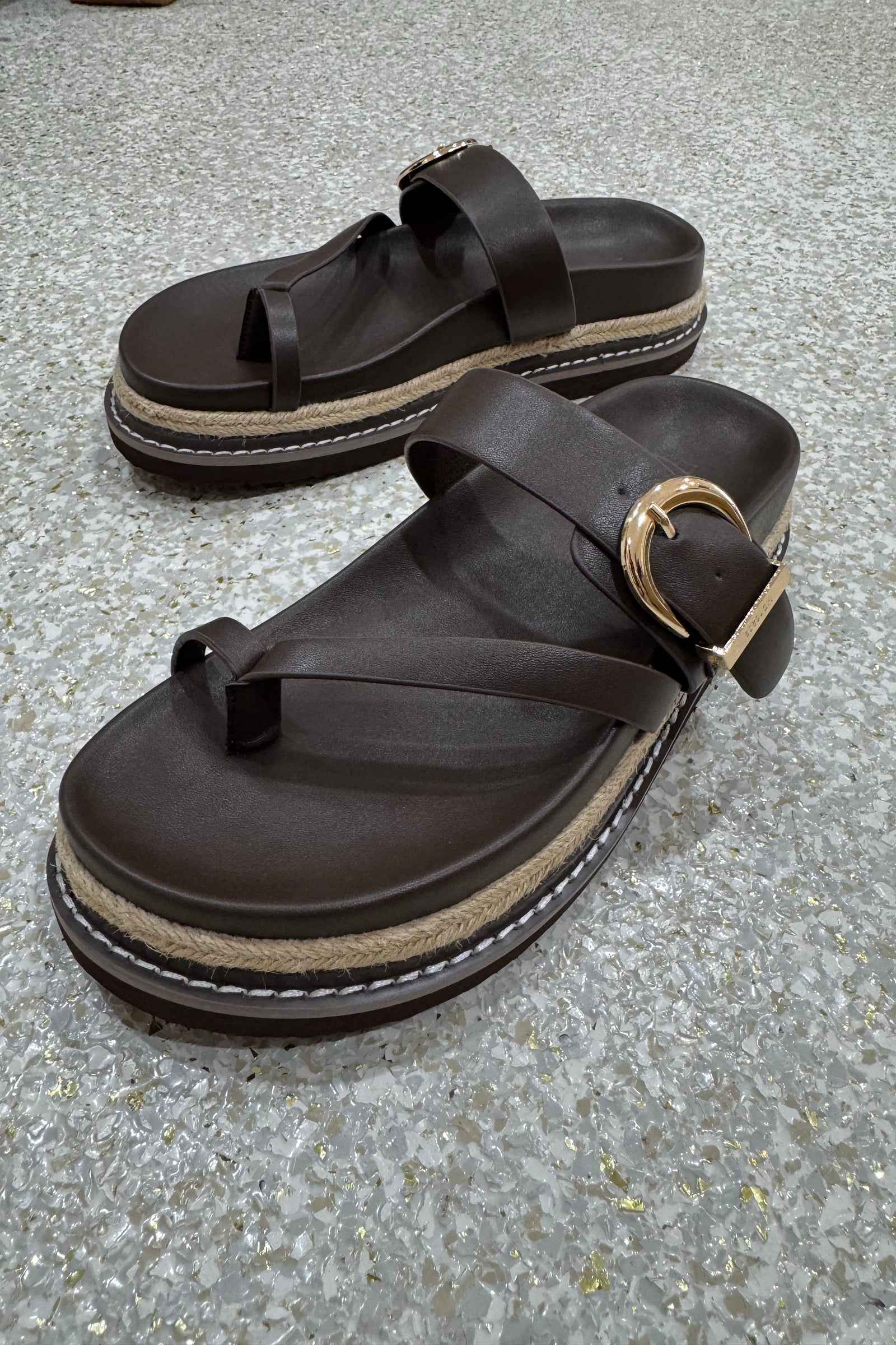 Billini Ameera Platform Slide | Chocolate