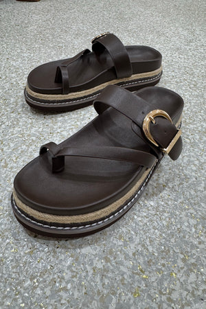 Billini Ameera Platform Slide | Chocolate