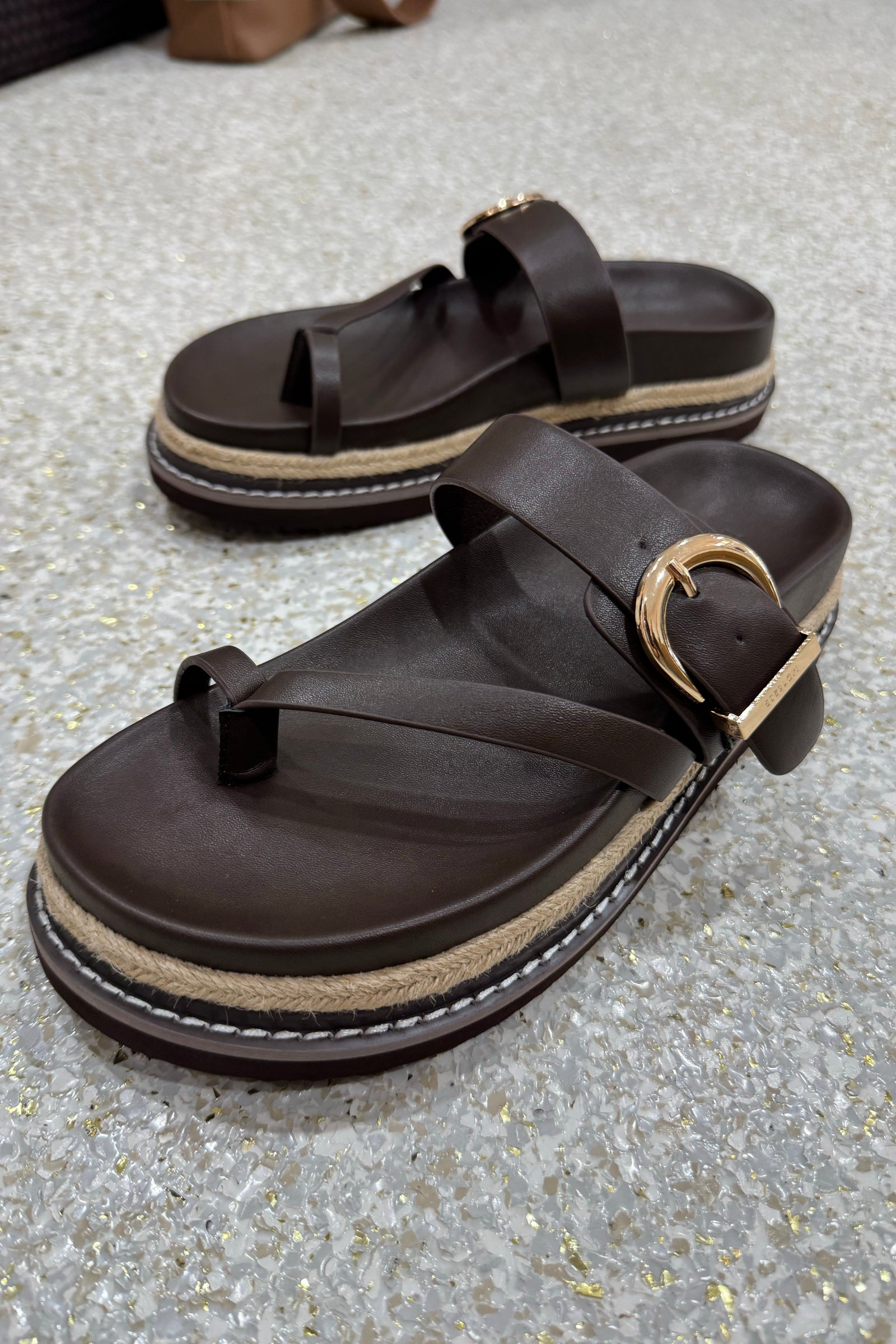 Billini Ameera Platform Slide | Chocolate