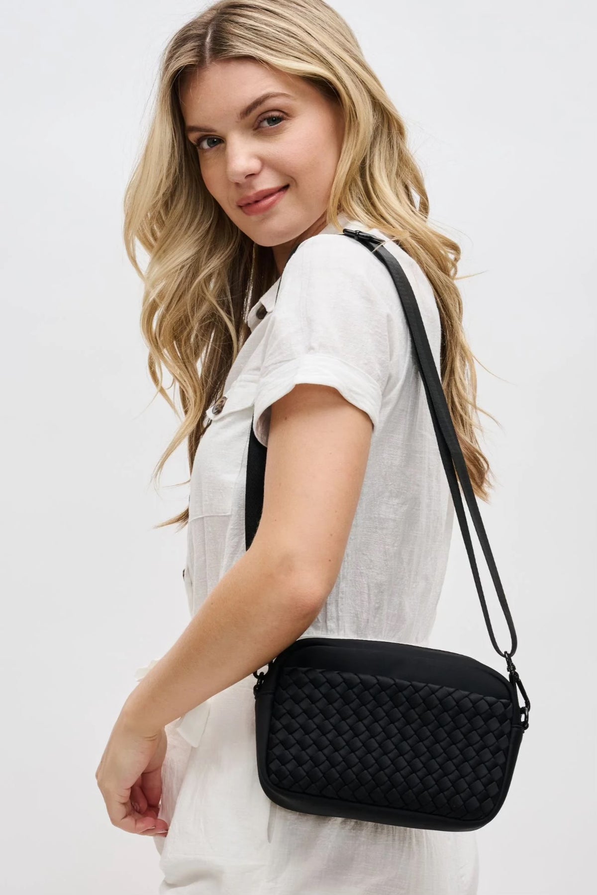 Sol And Selene Inspiration Woven Neoprene Bag | Black