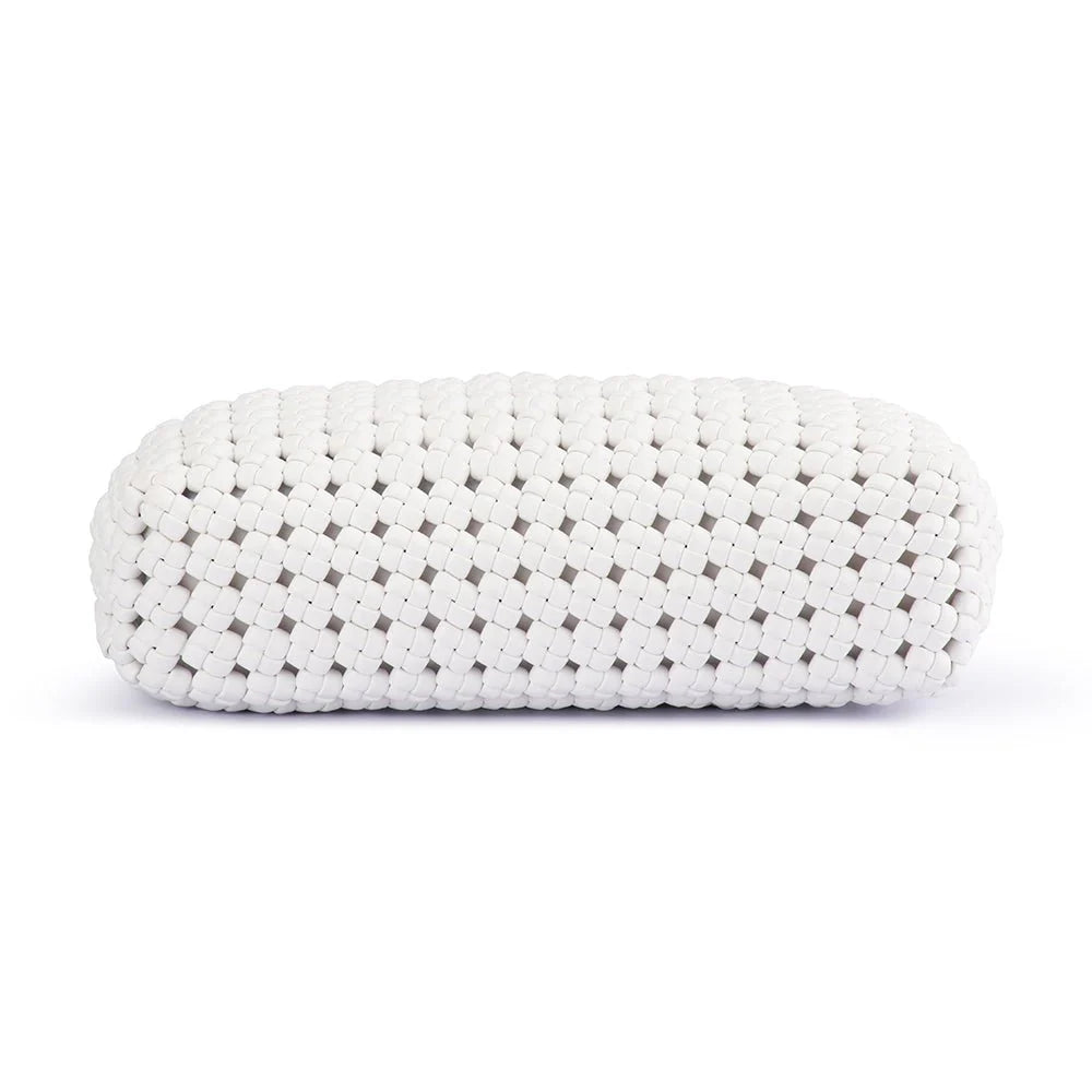 Olga Berg Everly Hand Woven Clutch | White