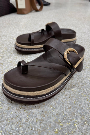 Billini Ameera Platform Slide | Chocolate