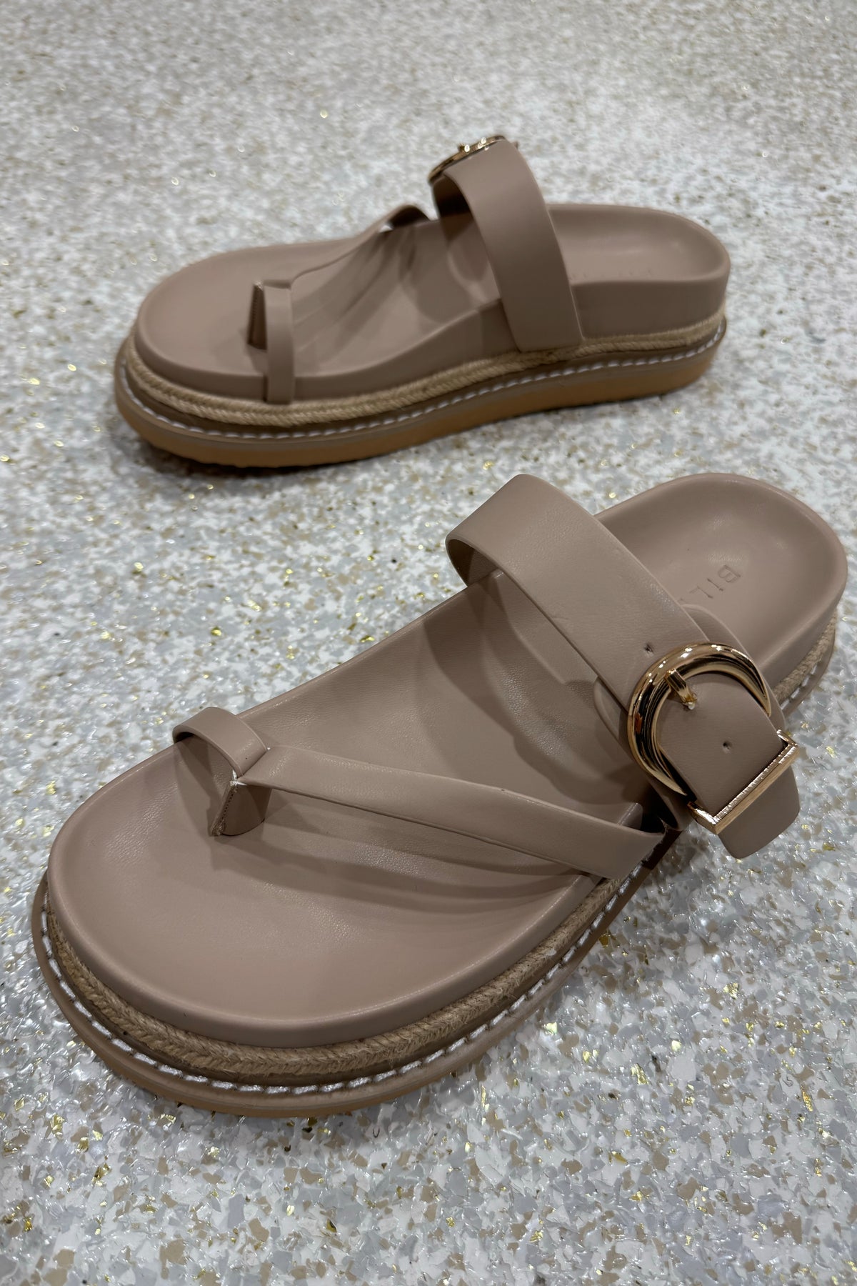 Billini Ameera Platform Slide | Light Clay