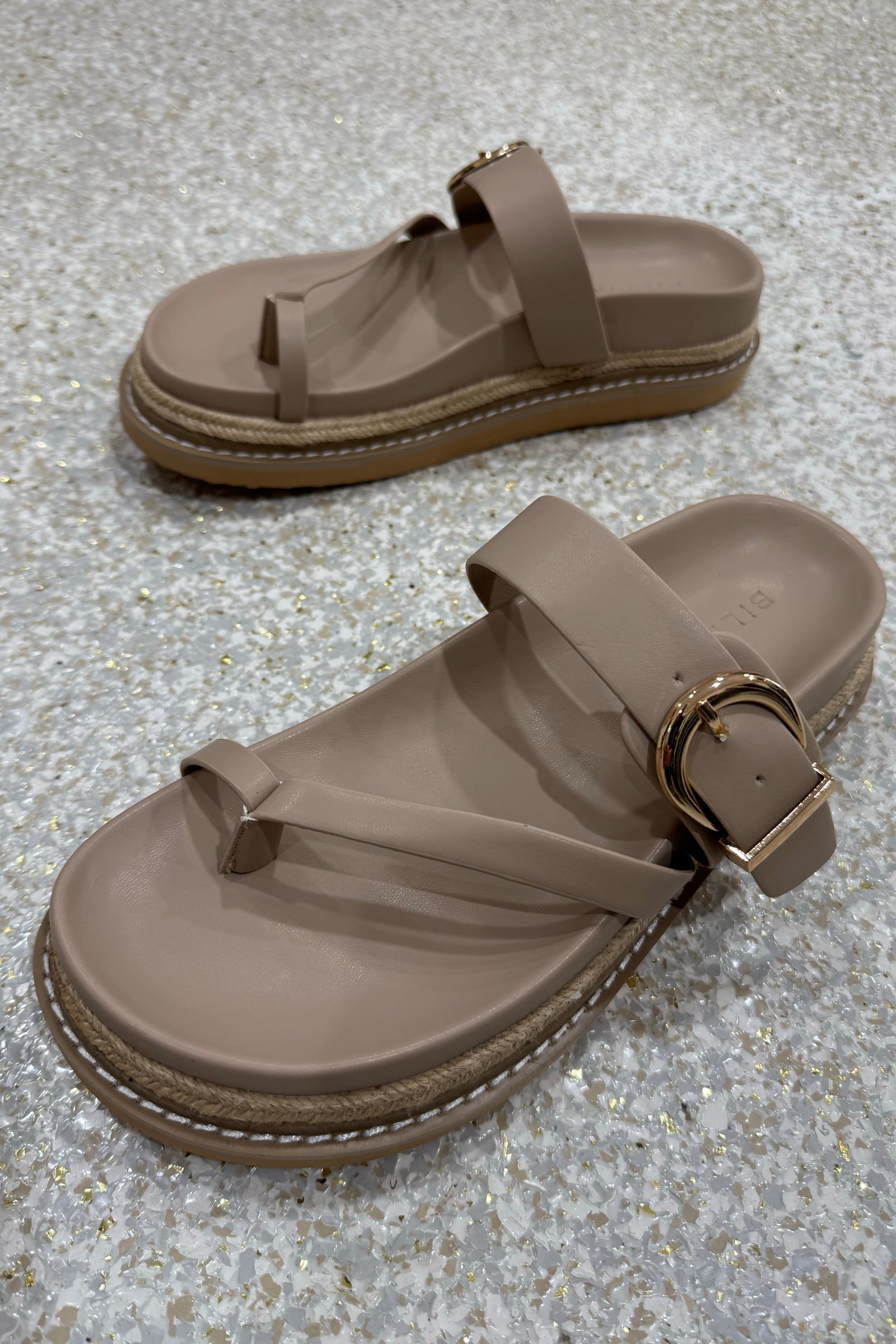 Billini Ameera Platform Slide | Light Clay