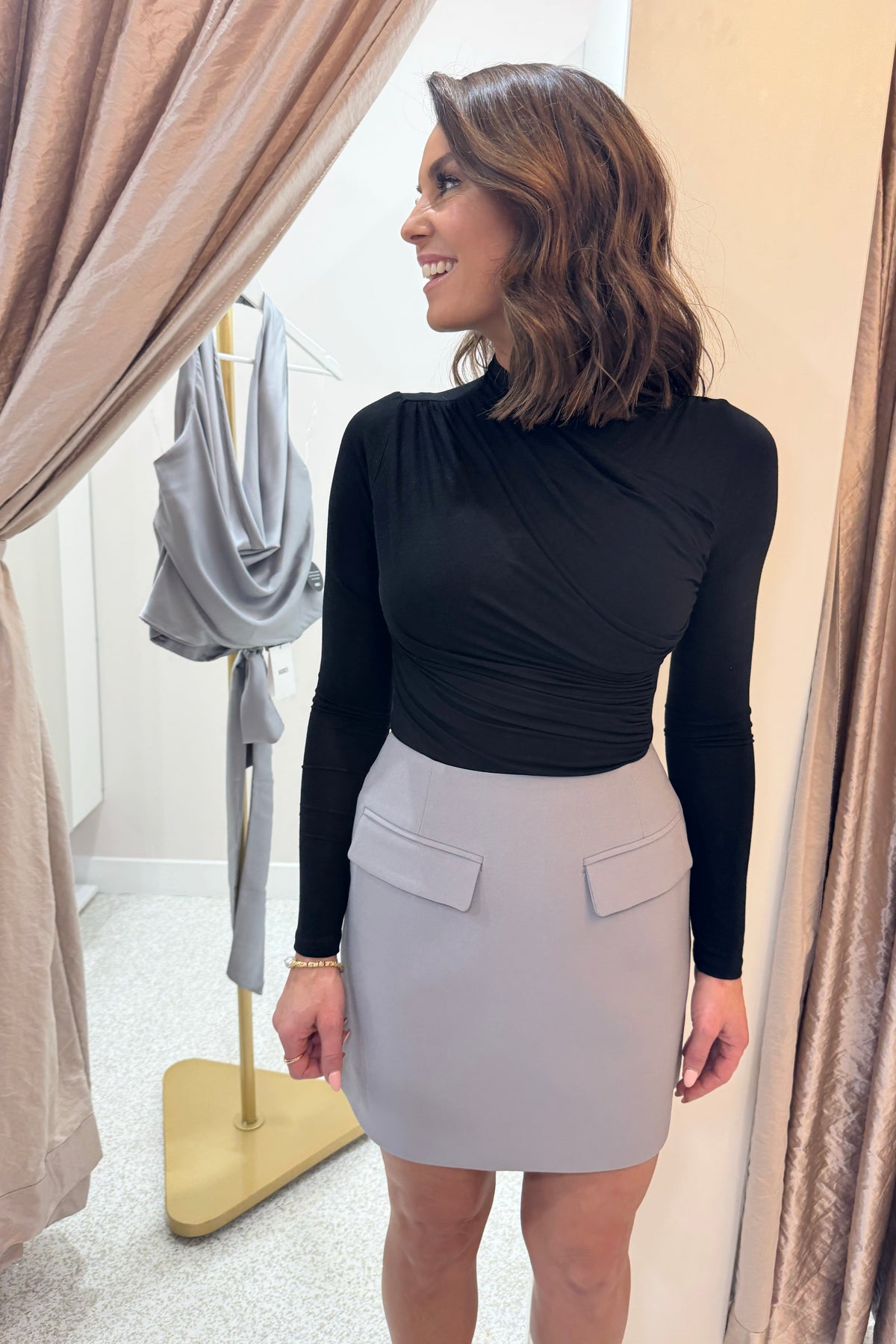 Nookie Monde Mini Skirt | Grey