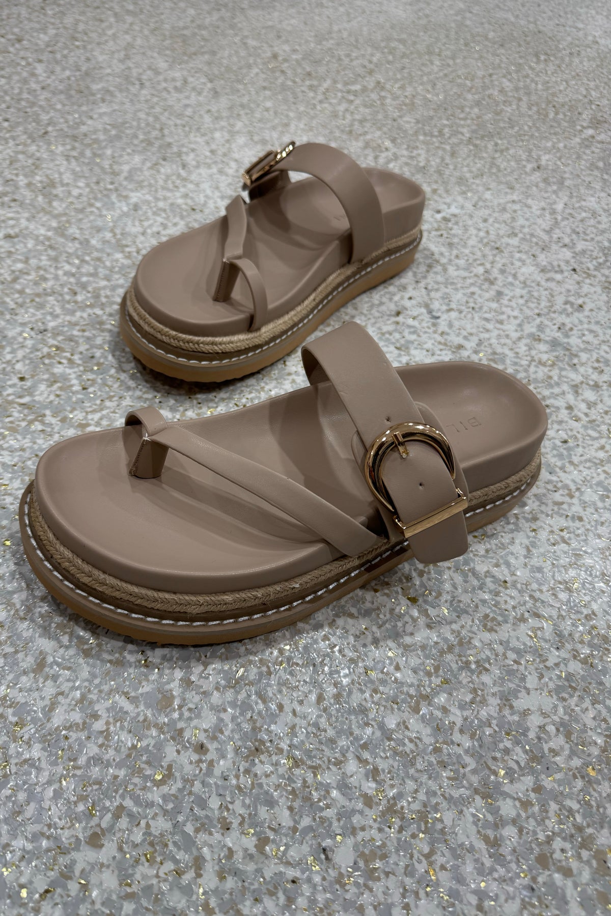 Billini Ameera Platform Slide | Light Clay