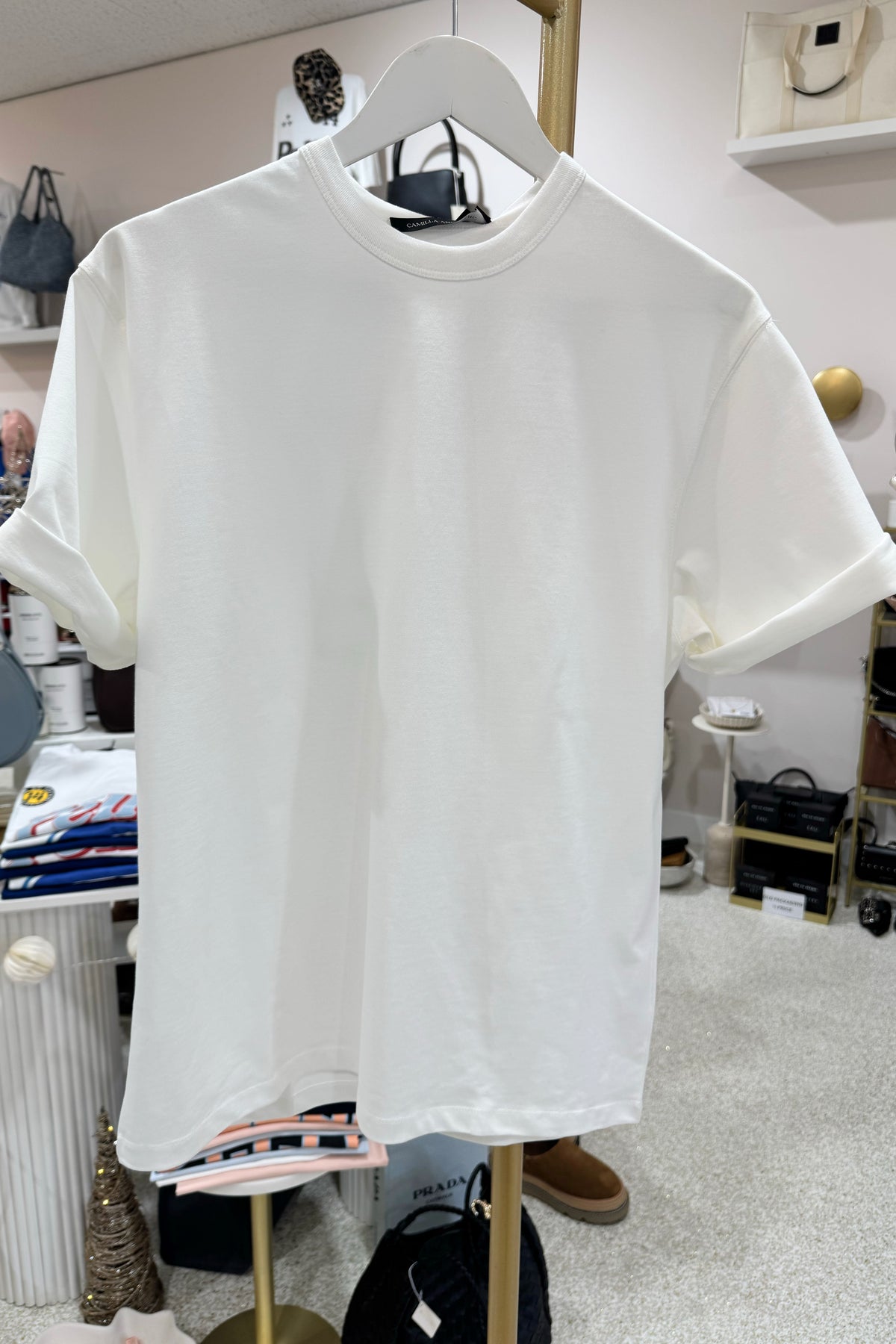 C&M Camilla & Marc Patina Monogram Tee | White (Print On Back)