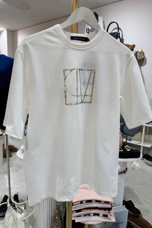 C&M Camilla & Marc Patina Front Monogram Tee | White