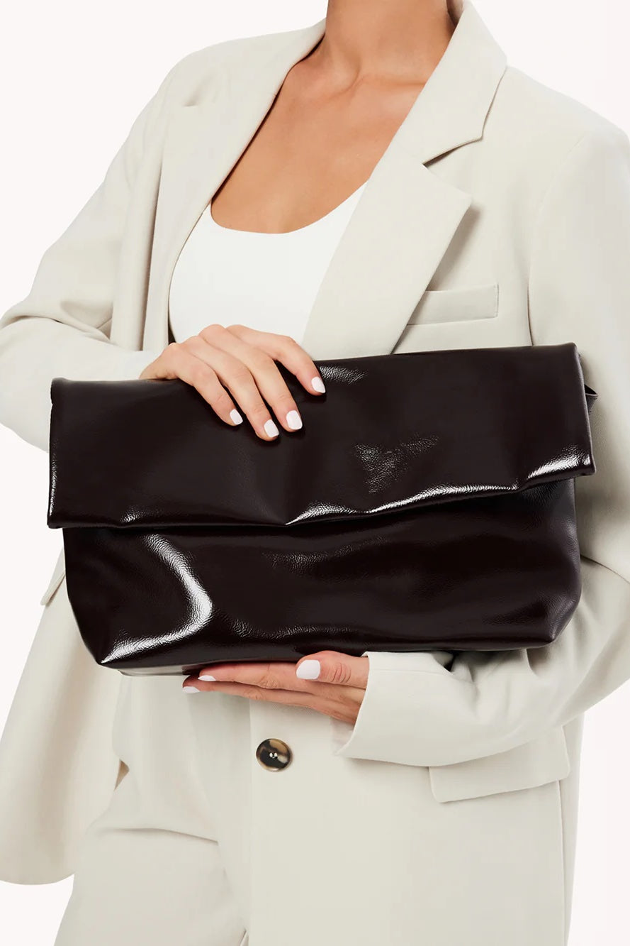 Billini Rylee Clutch Bag | Merlot Crinkle Patent