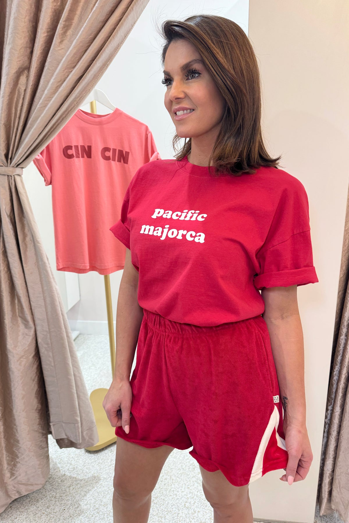 Araminta James Pacific Majorca Oversized Tee | Washed Cherry Pie