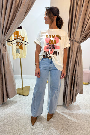 Summi Summi Oui Oui Tee | Vintage White