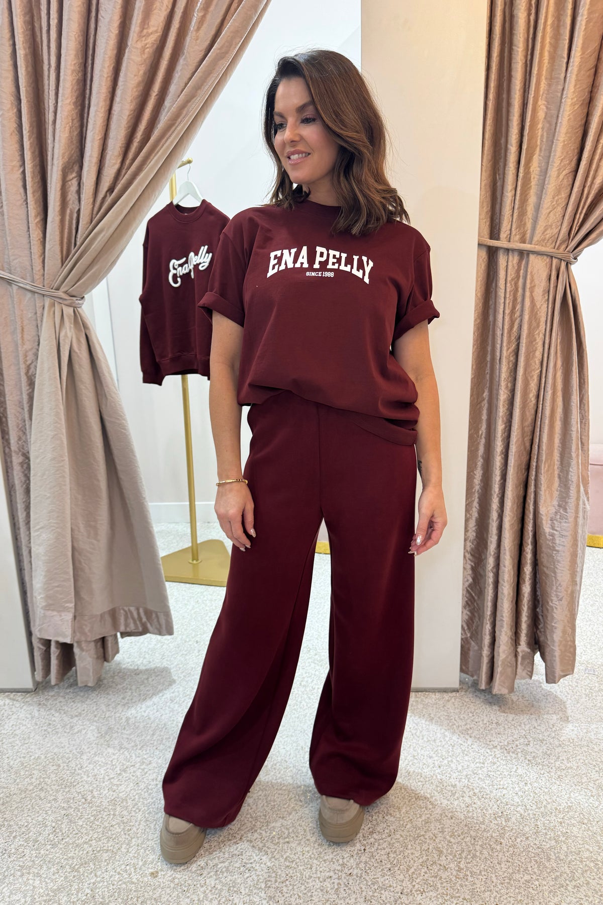 Ena Pelly Ivy Relaxed Tee | Burgundy