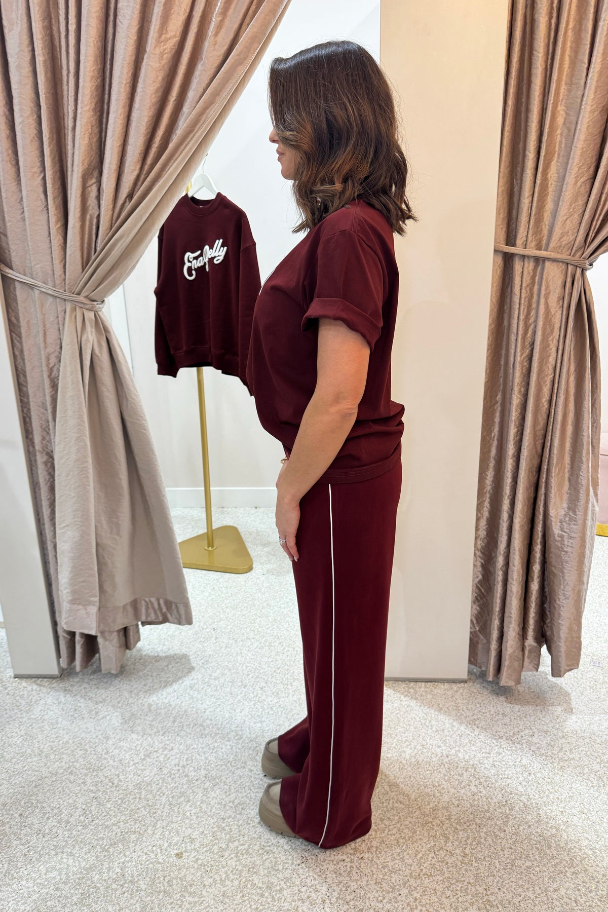 Ena Pelly Ivy Relaxed Tee | Burgundy