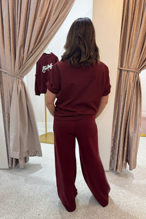 Ena Pelly Ivy Relaxed Tee | Burgundy