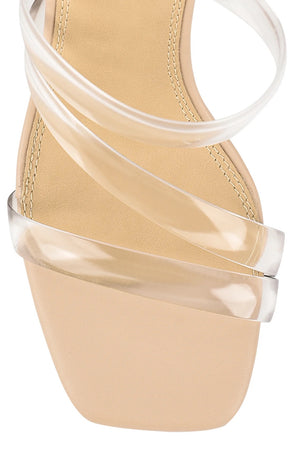 Siren Spence Heeled Sandals | Seashell Leather & Vinylite