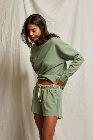 Perfect White Tee Layla French Terry Short | Aloe