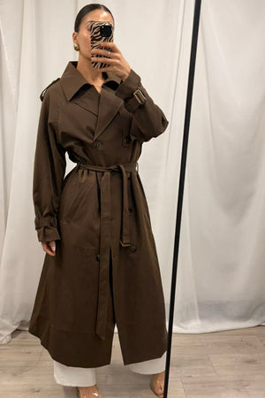 Chosen By Fifi & Annie The Tomboy Trench Coat | Chocolate