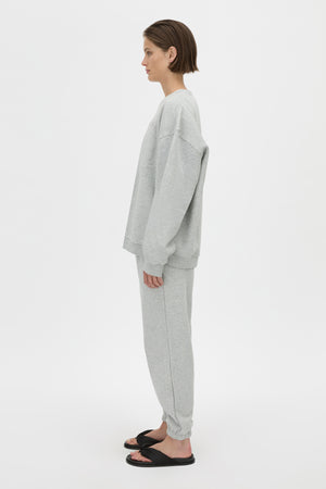 C&M Camilla & Marc Tia Flocking Logo Crew | Grey Marle