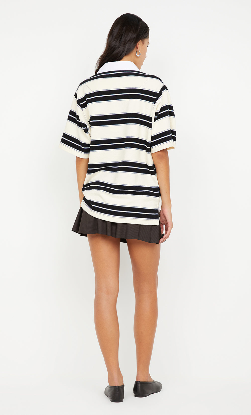 Bec + Bridge Ingrid Mini Skirt | Choc Pinstripe