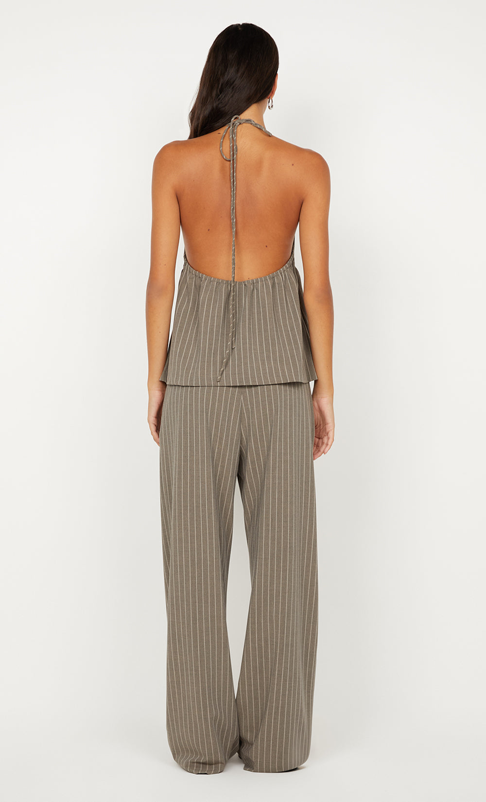 Bec + Bridge Jonni Halter Top | Charcoal Stripe