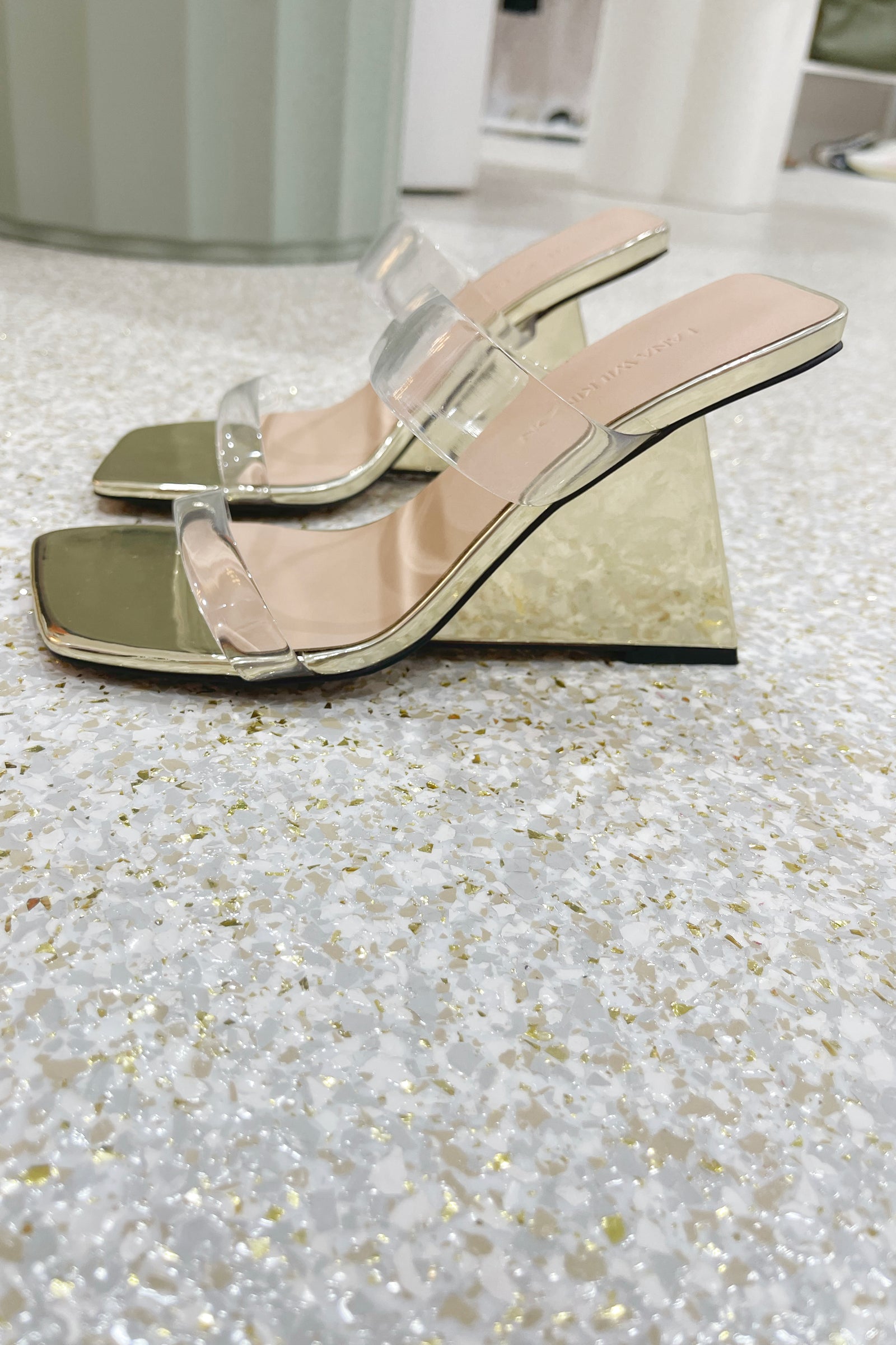 By Lana Wilkinson Brooke Heeled Wedge | Gold BEST SELLER / RESTOCKED