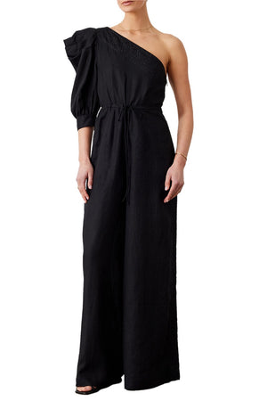 Joslin Valentina Linen Jumpsuit | Black