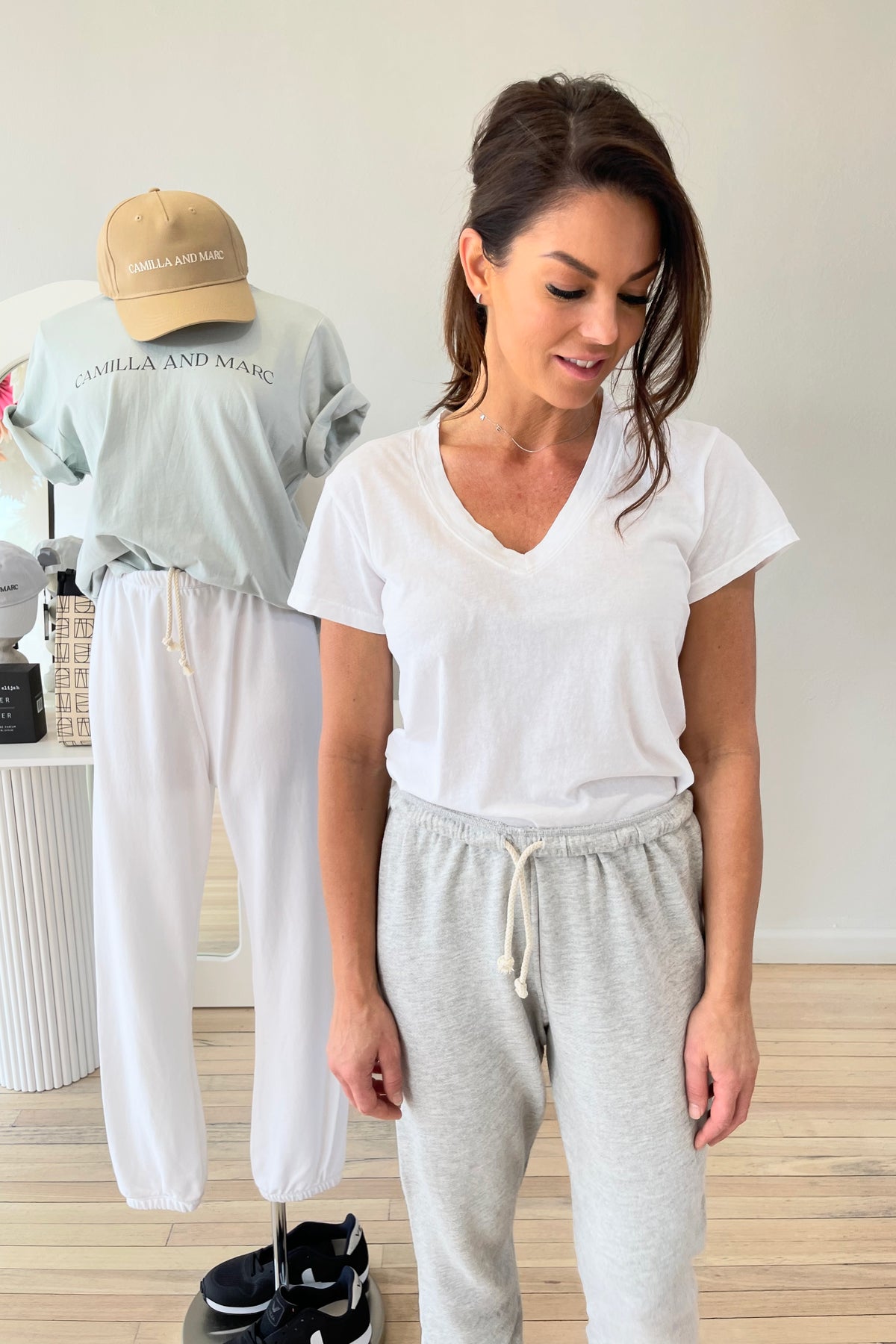 Perfect White Tee Hendrix Basic V Neck Tee | White