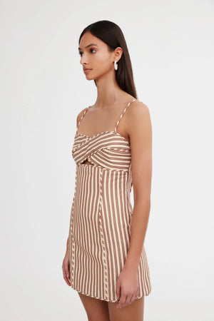 Significant Other Vaila Mini Dress | Mushroom Stripe