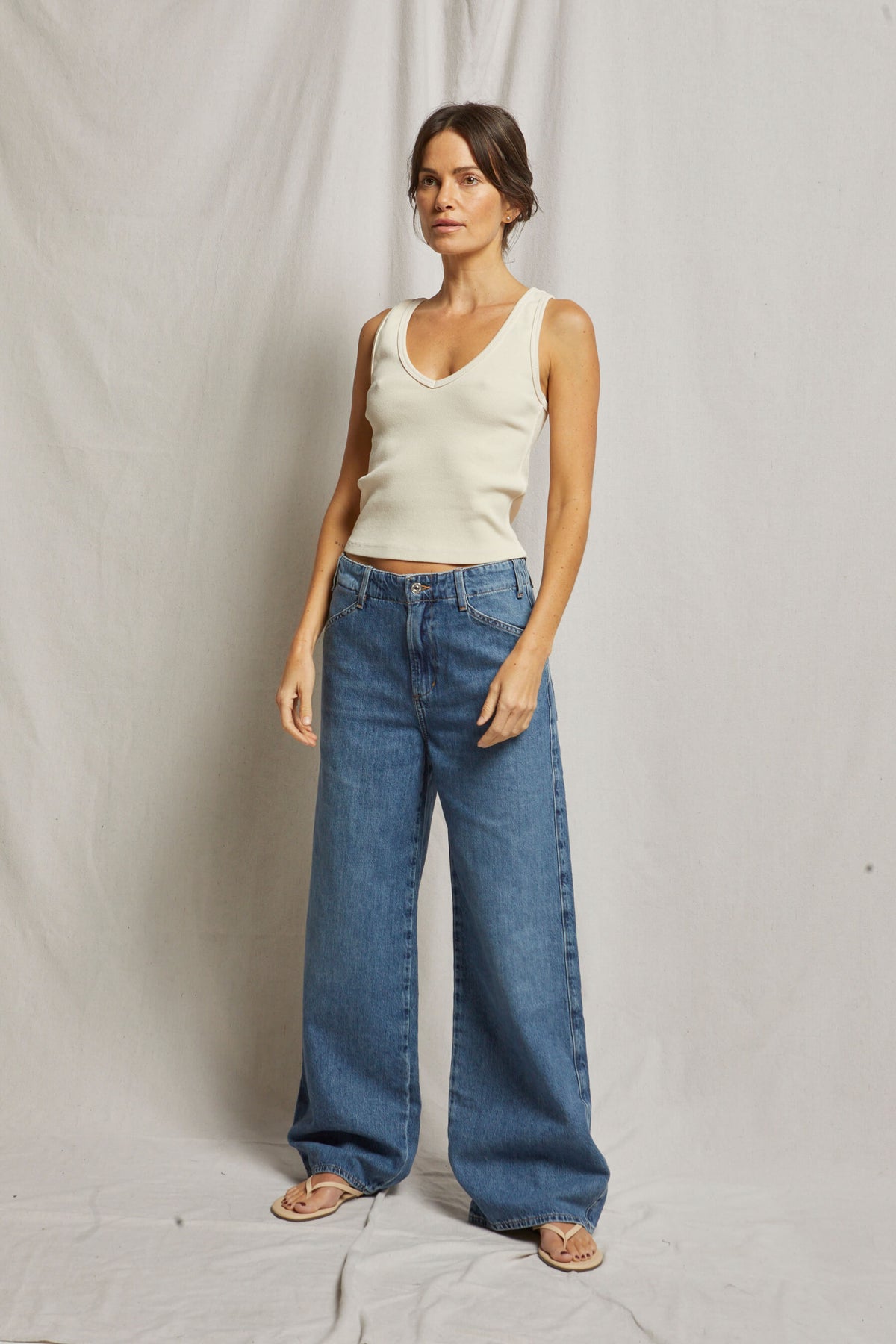 Perfect White Tee Maria V Neck Blondie Tank | Sugar