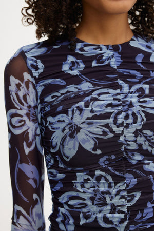 Significant Other Joan Long Sleeve Top | Dark Hibiscus