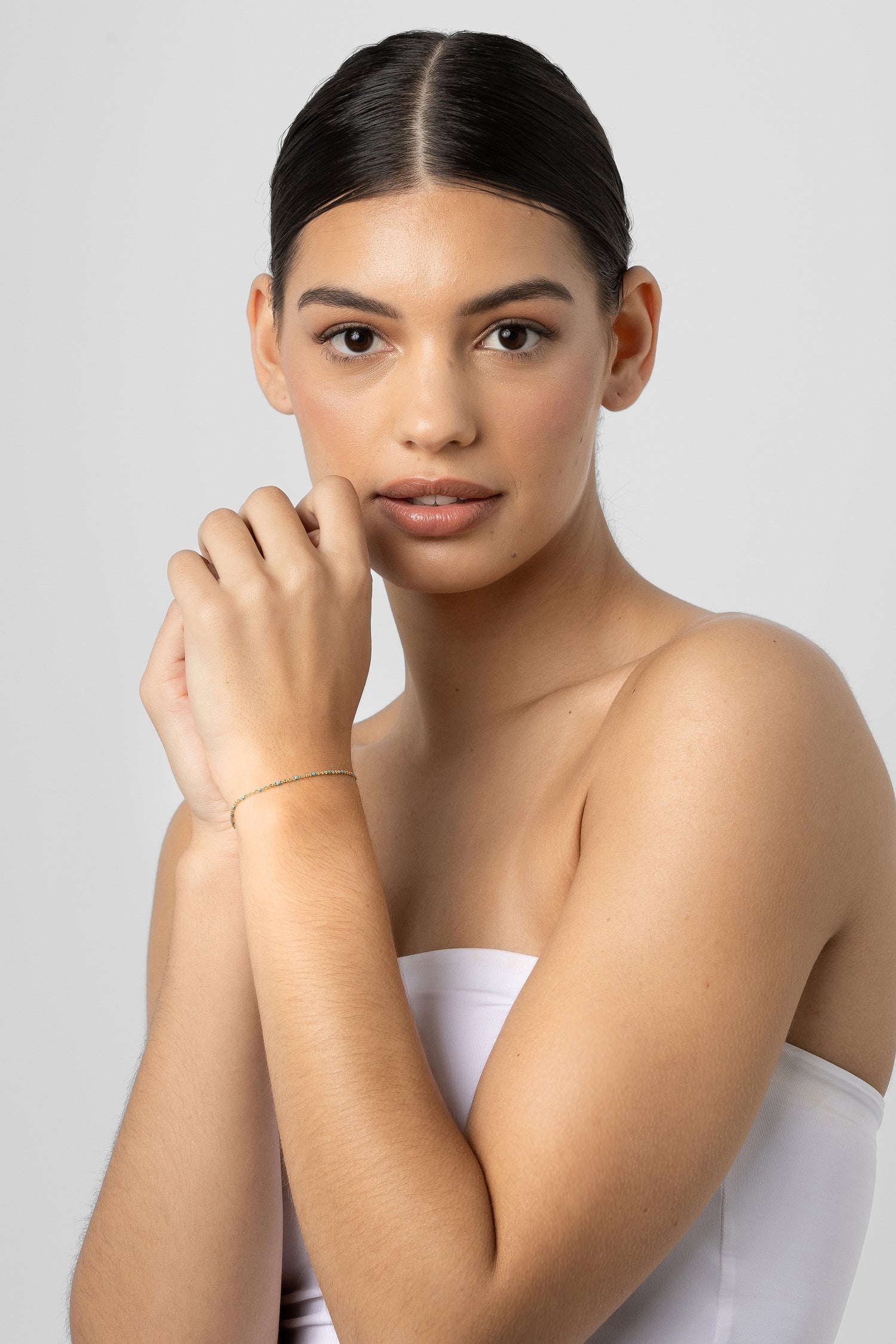 Liberte Heather Aqua Bracelet | Gold