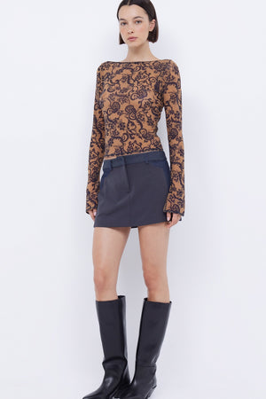 Bec + Bridge Fleur De Lis Long Sleeve Top | Bandana