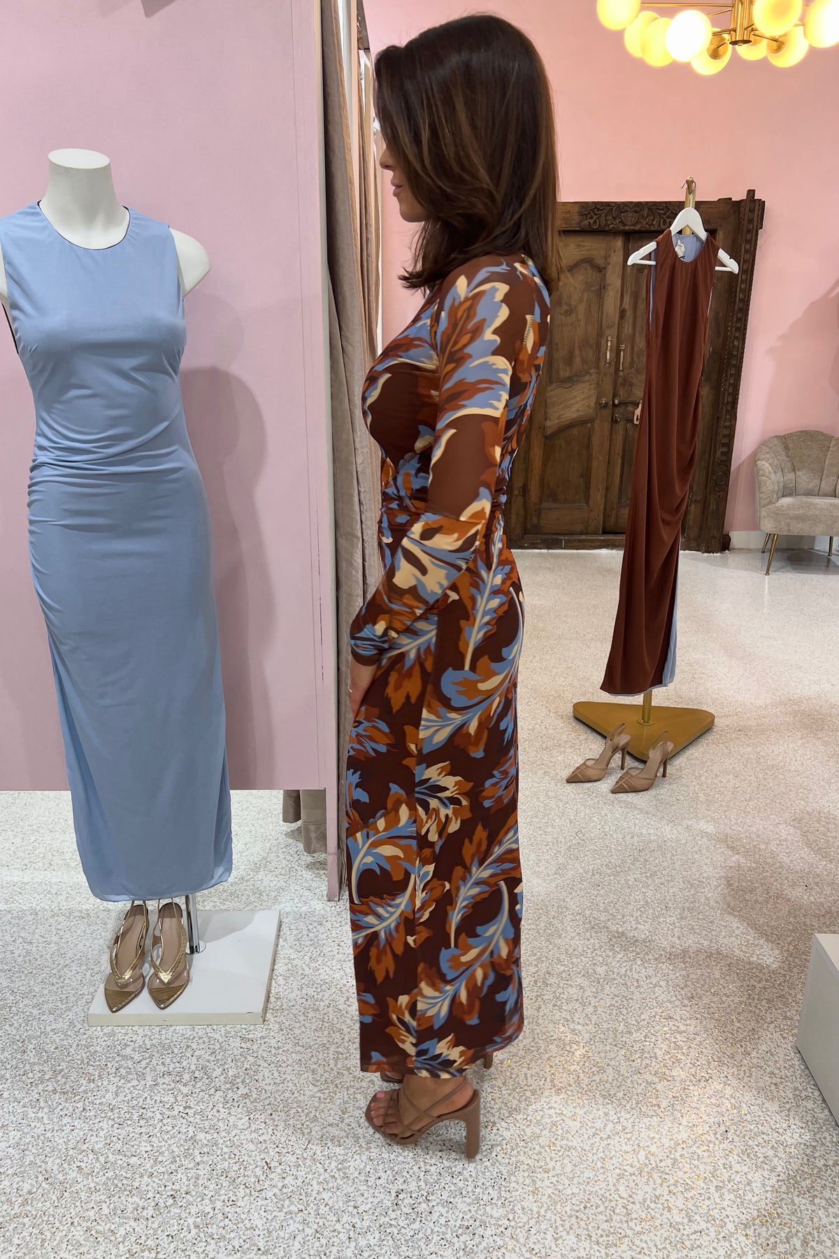 Ownley Carla Dress | Retro Leaf