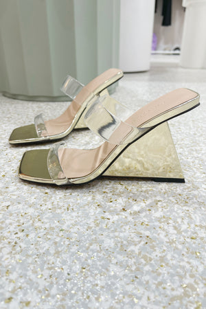 By Lana Wilkinson Brooke Heeled Wedge | Gold BEST SELLER / RESTOCKED