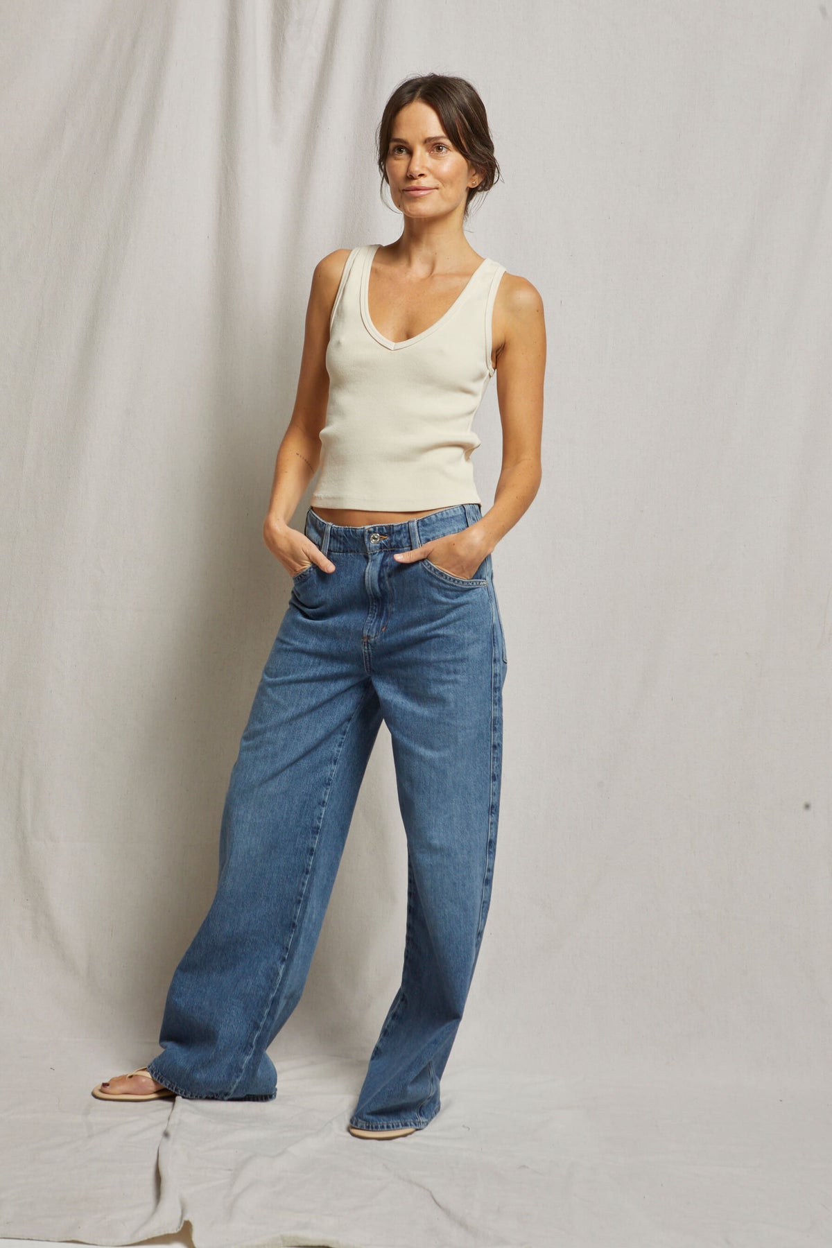 Perfect White Tee Maria V Neck Blondie Tank | Sugar