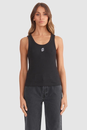 Ena Pelly Kendall Monogram Tank | Black