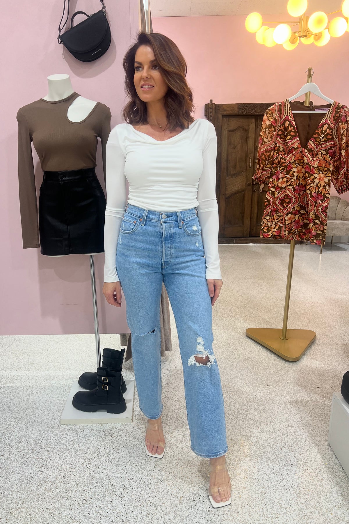 Hansen & Gretel Tyrell Jersey Top | Ivory